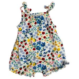 ❤️NWOT Infant Old Navy Colorful Floral Romper, 3-6 Months